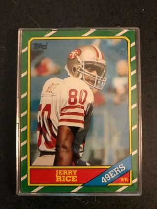 1986 Topps Jerry Rice (rc) Rookie 161 San Fransisco 49ers Nm -