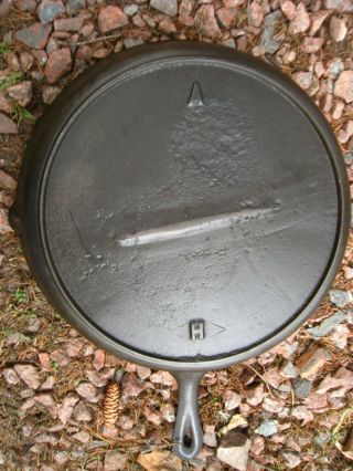 Antique 1800s Fully Restored 9 Cast Iron Skillet With Gate Mark Ah Diamond Logo