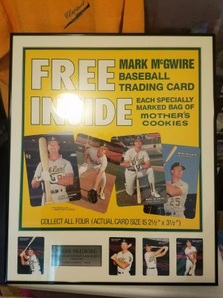 Mark Mcgwire 1988 Autograph Card:framed Mother 