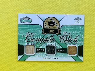 Bobby Orr 2019 - 20 Leaf Lumber Kings Complete Stick Game Relic Card 3/4