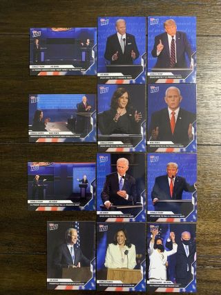 Topps Now 2020 Presidential Election Complete 12 Card Set - Biden Trump Ssp