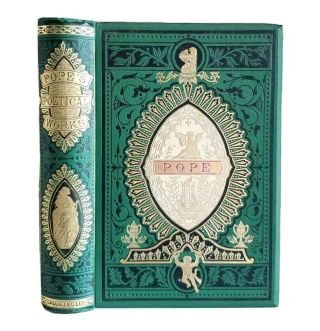 The Poetical Of Alexander Pope Antique Ornate Victorian Angel Cover