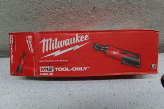 Milwaukee 2456 - 20 M12 Cordless 1/4 " Ratchet - Tool Only