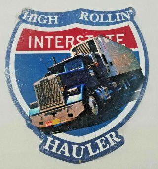 16 " Interstate Hauler Big Rig Semi Tractor Trailer Truck Driver Steel Metal Sign