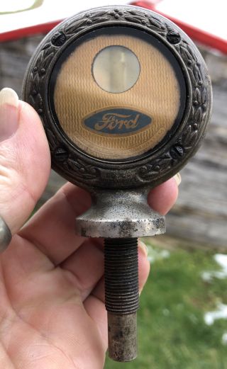 Vtg Antique Ford Boyce Moto Meter Radiator Cap Thermometer Model A T Hot Rod