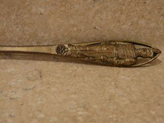 Antique Souvenir Letter Opener Culver Military Academy In Figural Cadet Indiana