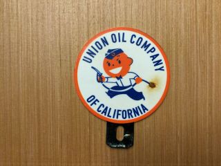 Union Oil Company Of California License Plate Topper,  Badge