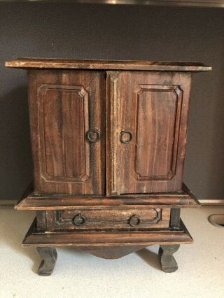 Large Antique Mahogany Hand Carved Jewelry Box 1800’s?