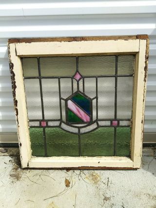 Architectural Salvaged Stained Glass Church Window
