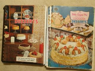 Vtg Favorite Recipes From Country Kitchens Desserts/beta Sigma Phi Cookbooks