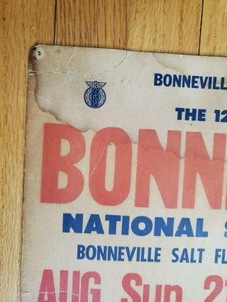 Rare 12Th Annual 1960 Bonneville LSR Land Speed Race Poster 3