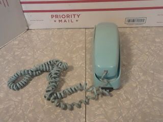 Vintage Western Electric Blue Push Button Wall Phone