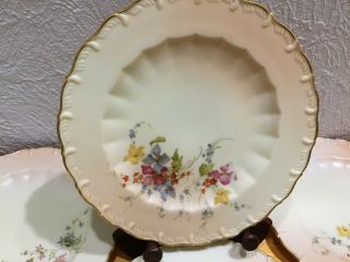 GORGEOUS Set of 6 Antique Handpainted Royal Worcester England Luncheon Plates 2
