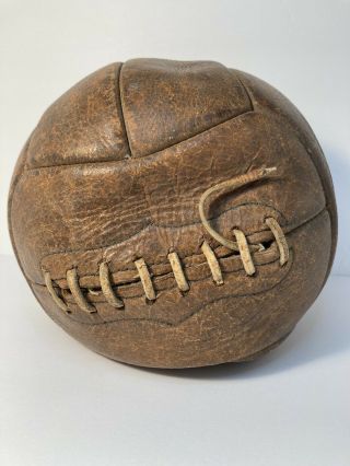 Vintage/antique Hutch Leather Football/soccer Ball Collectable Usa Made 12 Panel