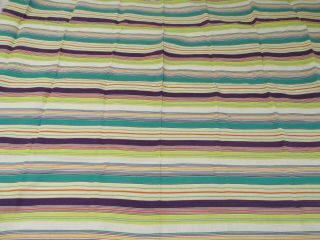 Vintage Cotton Feed Sack Fabric Multi Color Stripe Pattern 36” X 44”