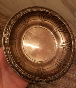 Antique Sterling Silver Art Deco Egyptian Revival Bowl 73.  6g By Alvin B1501