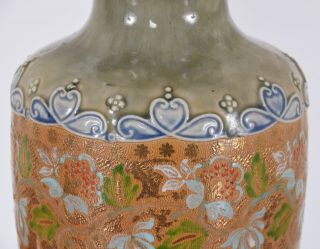Antique Royal Doulton Art Nouveau Slaters Patent Vase 12 1/2 Inches 2