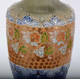 Antique Royal Doulton Art Nouveau Slaters Patent Vase 12 1/2 Inches 3