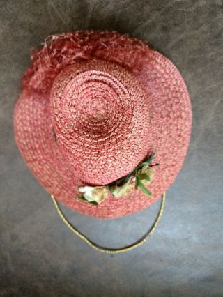 Madame Alexander Cissy Doll Red Straw Hat 1956 (no Doll)