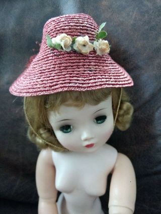 Madame Alexander Cissy Doll Red Straw Hat 1956 (No Doll) 2