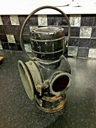 Rare Lucas King Of The Road 631 Car Rear Oil Lamp Circa 1900 - 1918 Loft Find.