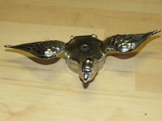 RARE ANTIQUE 1920 ' S MODEL T FANCY EAGLE WITH WINGS LATCH RADIATOR CAP ORNAMENT 3