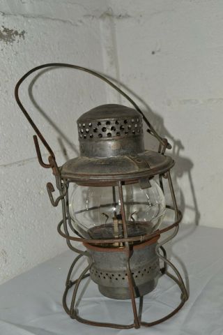 Vintage Cpr Canadian Pacific Railroad Lantern By Hiram Piper Dressel Burner
