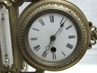 antique Japy Frères French Clock with Aneriod Barometer ASIS 3