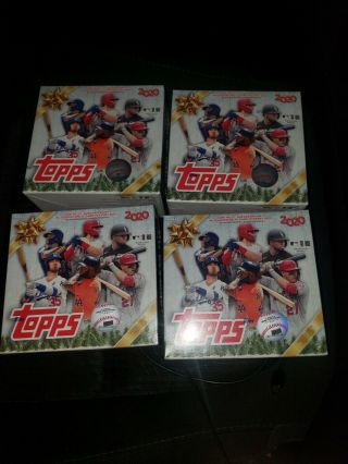 2020 Topps Holiday Boxes Mlb Baseball - Relic And Auto - 4 Boxes