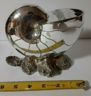 Antique Victorian Silver Plated Nautilus Shell Spoon Warmer Atkin Brothers.