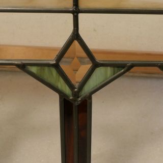 ANTIQUE ARCHITECTURAL ARTS AND CRAFTS STAINED GLASS WINDOW PANE 3
