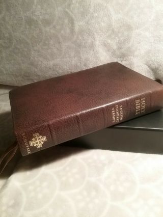 Schuyler Esv Personal Size Quentel Bible - Antique Mahogany