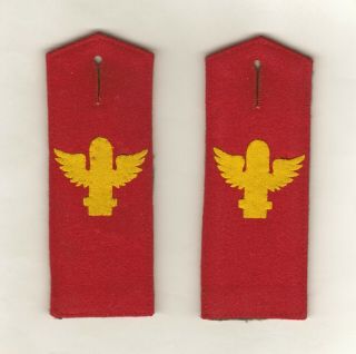 Old Antique Wwi German Army Anti Aircraft Gunner Unit Shoulder Boards Patch Set