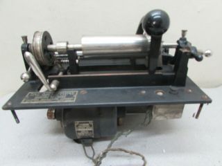 Antique Columbia Graphophone Dictaphone Wax Cylinder Shaving Machine Cast Iron
