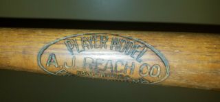 Antique 1930s Aj Reach Co.  Wood Baseball Bat Player Model 33.  5 "