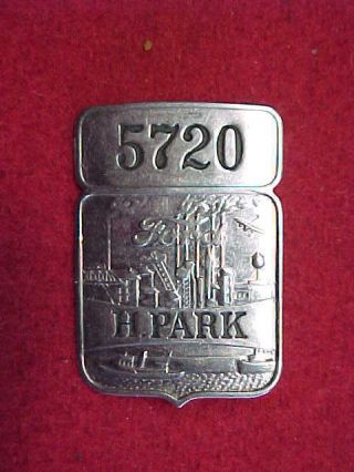 Vintage Ford Motor Company Employee Badge Highland Park Numbers Only Style