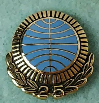 Vintage 10k Gold Filled Pan Am 25 Years Of Service Pin