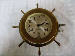 Seth Thomas Wind - Up Clock Ship Bell Helmsman - W Model E537 - 001 Cat: 1008 Brass