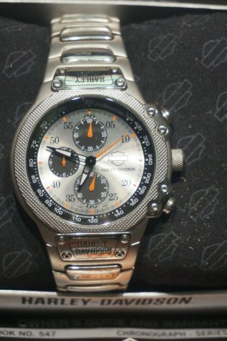 Harley - Davidson 2007 Chronograph Wrist Watch By Bulova 76a14