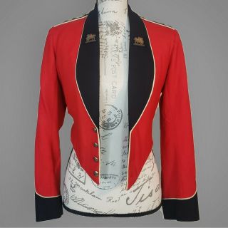 Antique Victorian Era British Red Coat Army Mess Jacket With Paschal Lamb