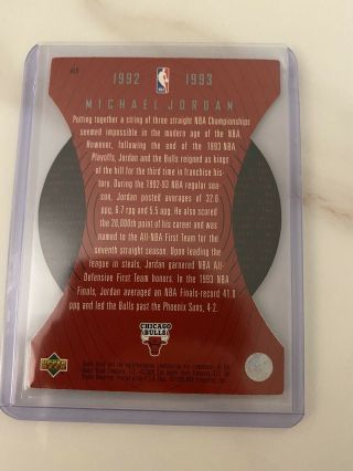 MICHAEL JORDAN 1997 UPPER DECK AL9 AIR LINES DIE CUT INSERT CARD BULLS NBA MJ 2