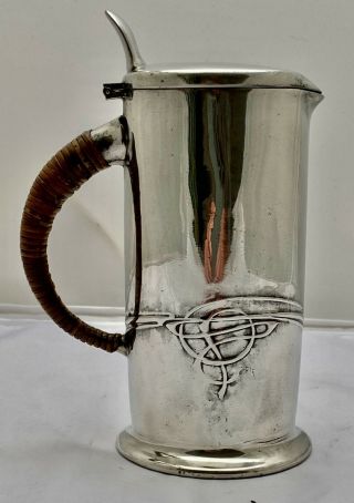 Fine Liberty & Co Tudric Art Nouveau Pewter Hot Water Jug By Archibald Knox 0281