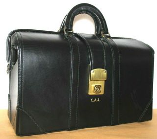❤️professional Case Inc.  Usa Crafted Black Leather Doctor Bag 9x14 Great L@@k