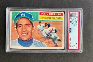 1956 Topps 113 Phil Rizzuto Psa 5 York Yankees Hof