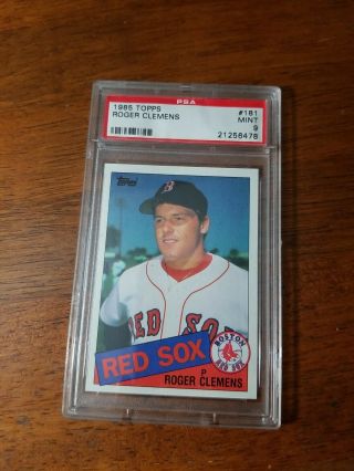 1985 Topps Roger Clemens Psa 9 Rookie Rc 181 The Rocket Boston Red Sox