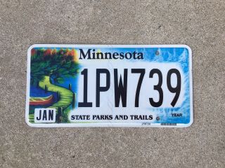 Minnesota - State Parks And Trails - License Plate