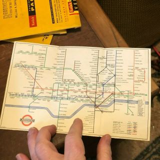 1947 No.  1 Railway Map Harry Beck London Transport Underground Tube Diagram Line 3