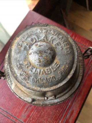 Vintage 1913 Antique Adlake NY Chicago Philadelphia Railroad Lantern 2