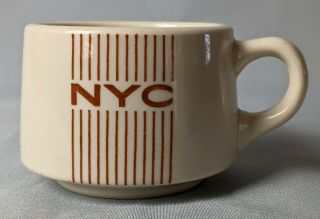 Vintage York Central Nyc Railroad Train One Cup Shenango China Wear Marks