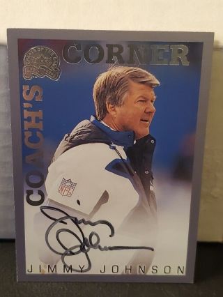 2000 Fleer Greats Of The Game Dallas Cowboys Jimmy Johnson Autograph Auto Gotg